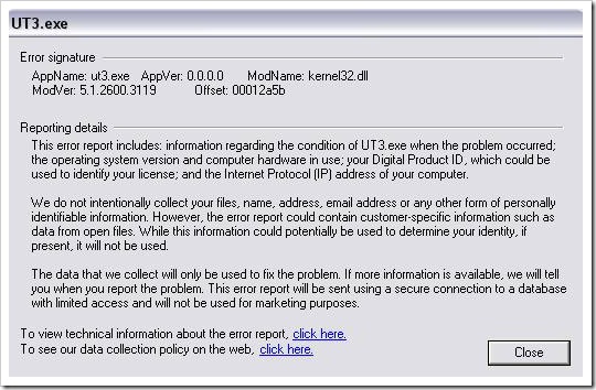ut3.exe-error
